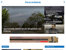 Tablet Screenshot of folhadaregiao.com.br
